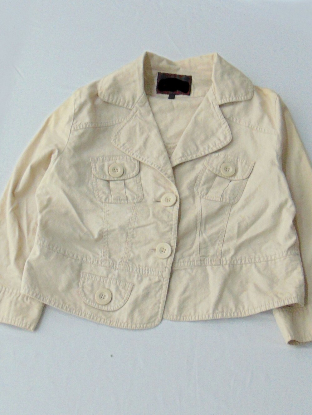Cream Button-Front Women's Jacket